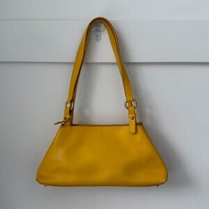 Furla Mustard Yellow Leather Shoulder Bag | Minimalist
